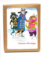 Dogs Skating Boxed Notes | Single design set - 8 Trifold Cards