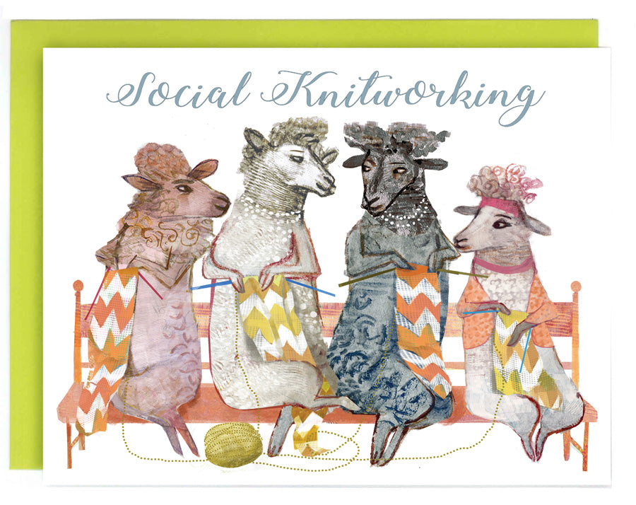 Social Knitworking Greeting Card