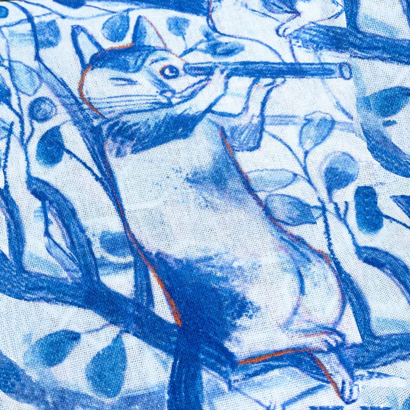 Blue Catousse Tea Towel