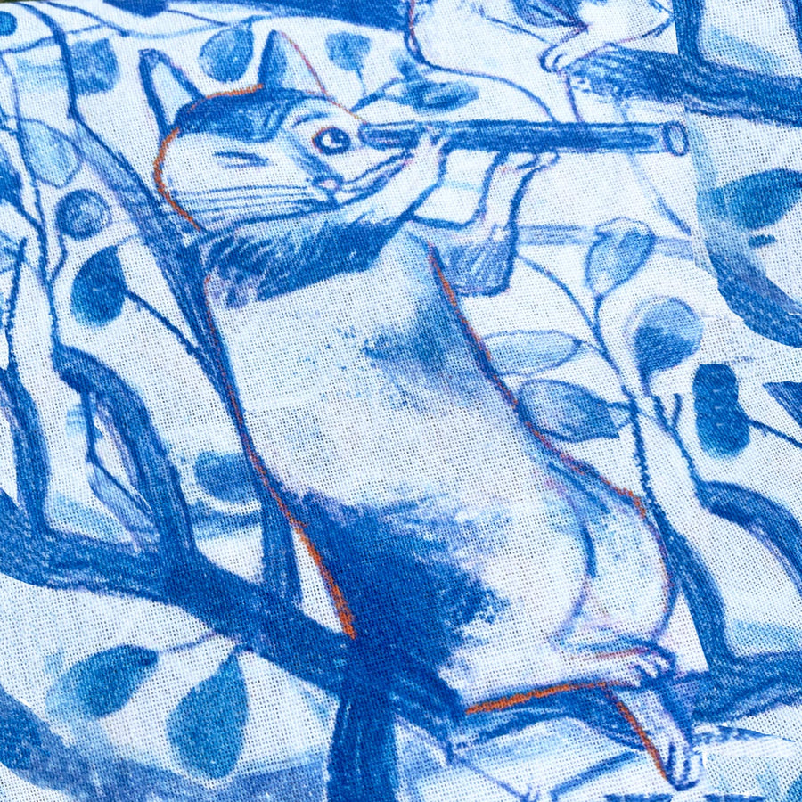 Blue Catousse Tea Towel