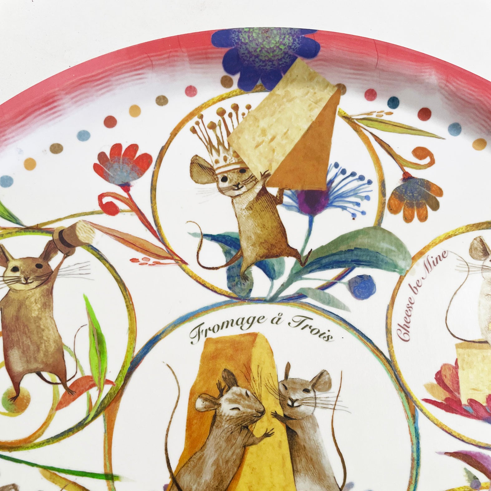 Cheese Positivity Circular Serving Tray
