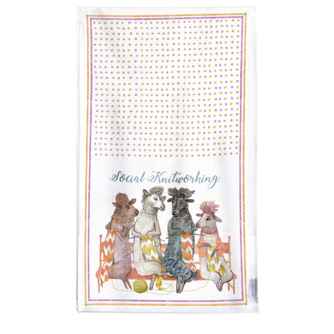 Social Knitworking Tea Towel