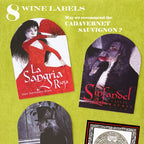 Vintage Vampire Wine Labels
