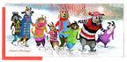 Dogs Skating Boxed Notes | Single design set - 8 Trifold Cards