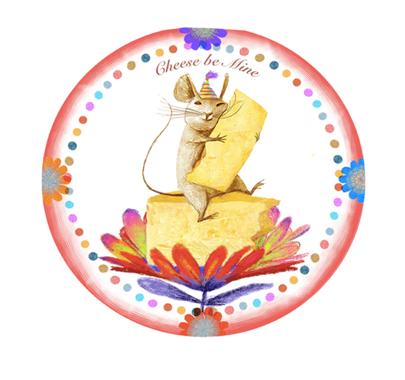 Cheese positivity Coasters (set of 4)
