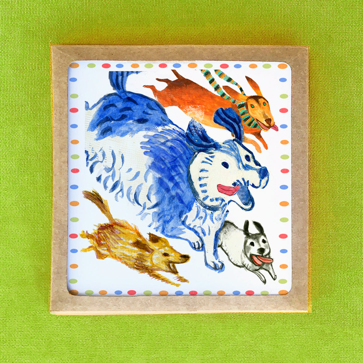 Off Leash - Set of 6 Square Cards