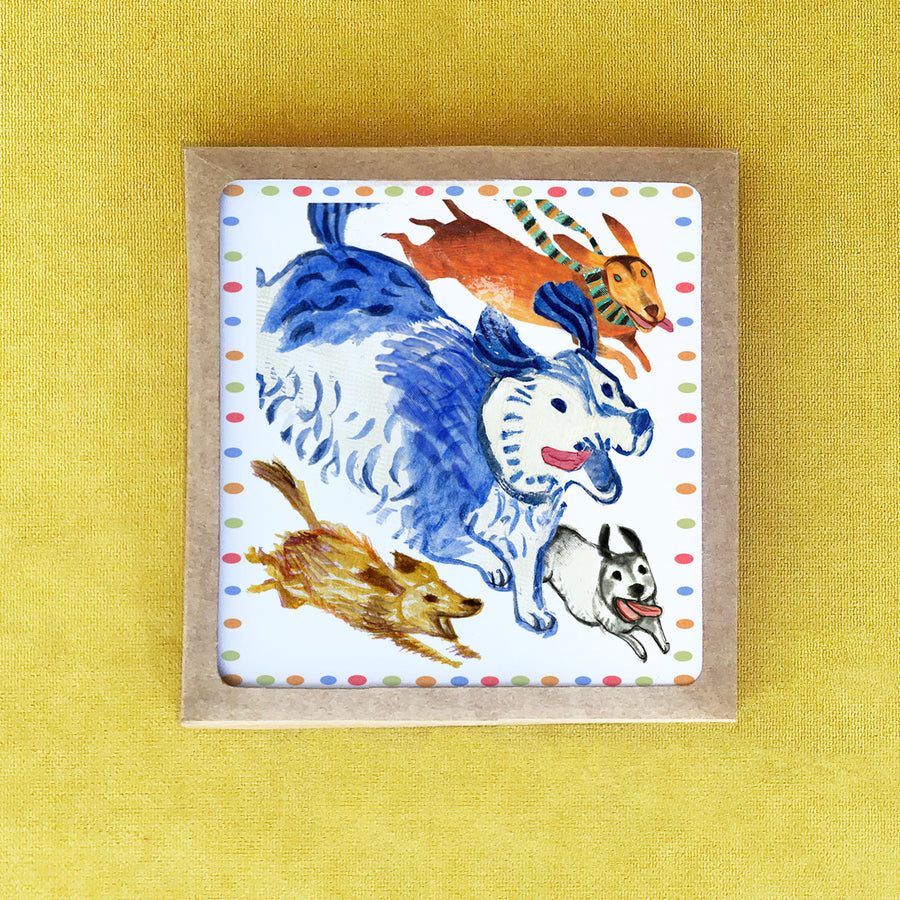 Off Leash - Set of 6 Square Cards