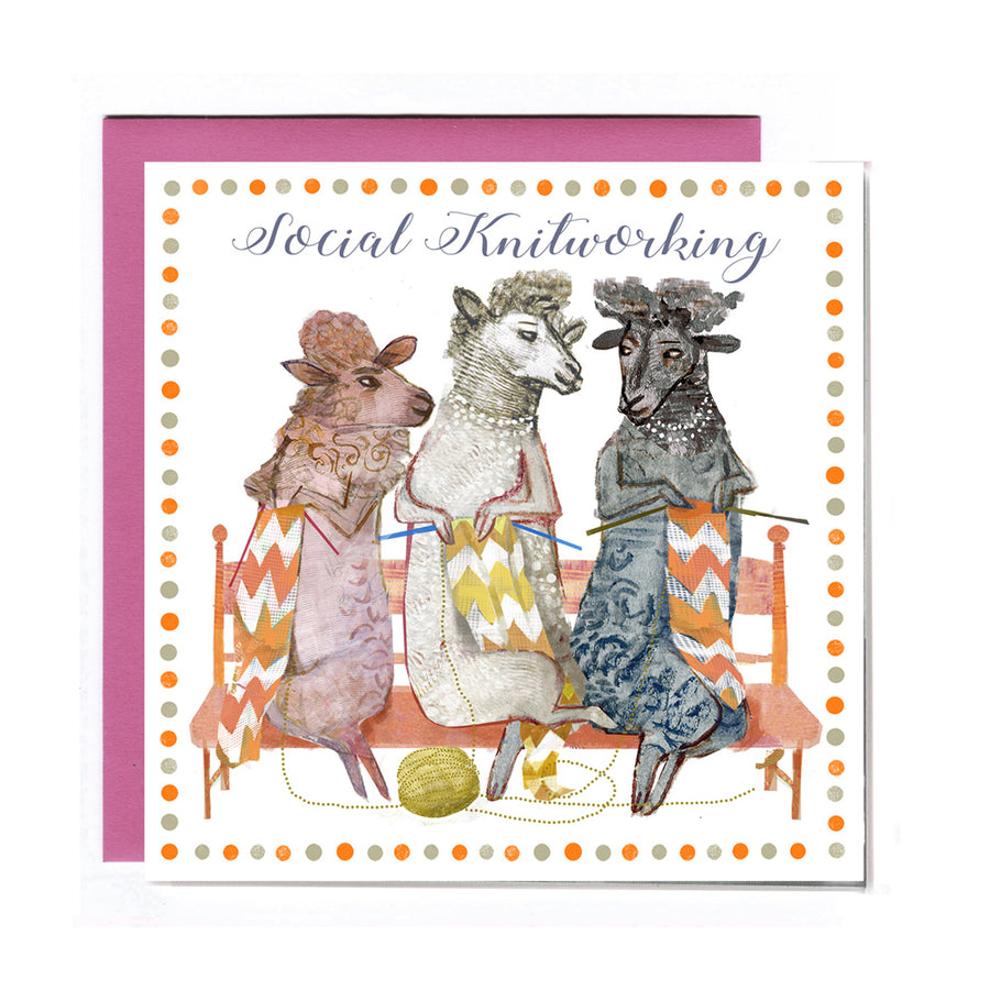 Social Knitworking - Square Card
