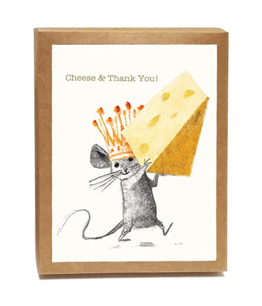 Cheese & Thank You Boxed Notes | Single design set - 8 Cards
