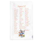 Cheese Shopping List Tea Towel