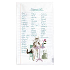Fish Shopping List Tea Towel