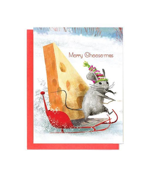 Merry Cheesemas Boxed Notes - Set of 8 Trifold Cards