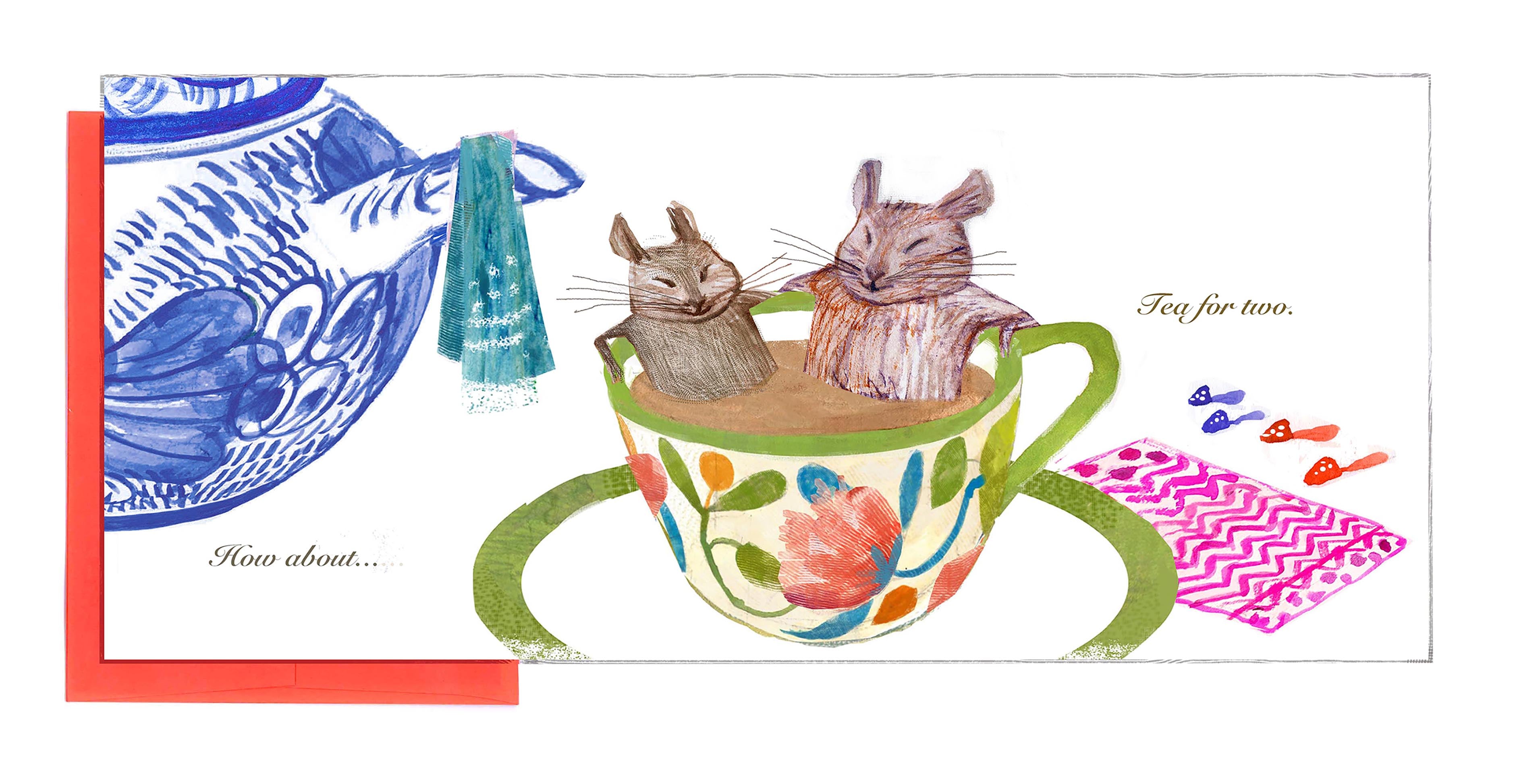 Tea For Two Greeting Card (Trifold)