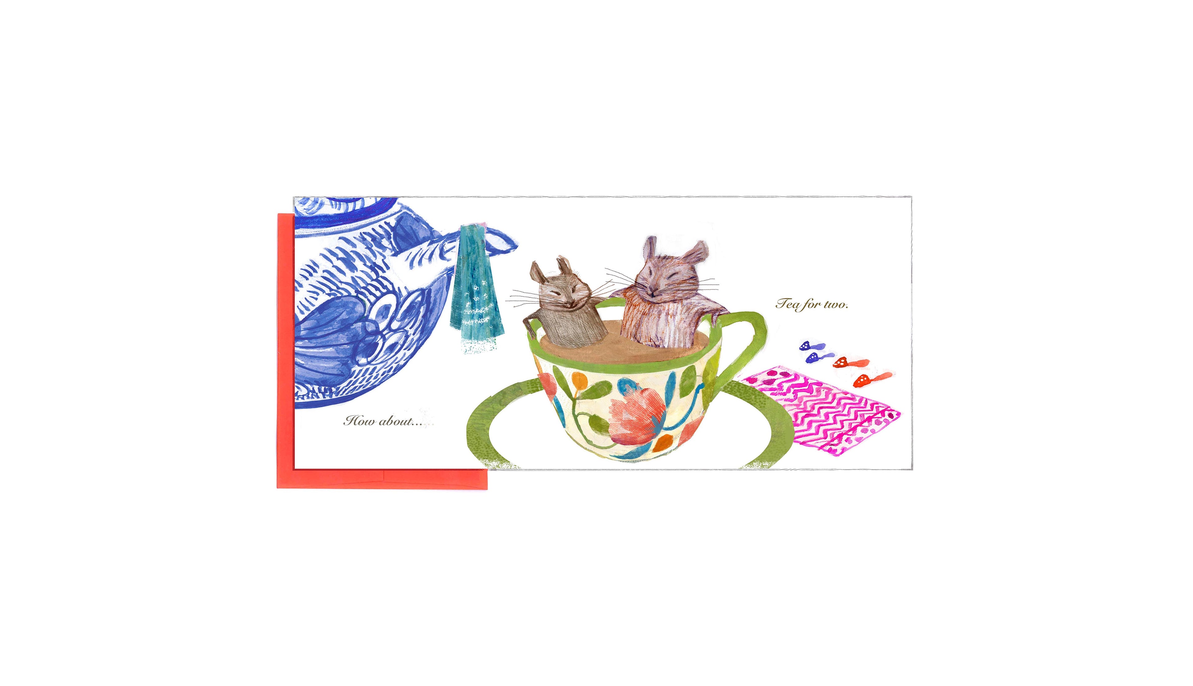 Tea For Two Greeting Card (Trifold)